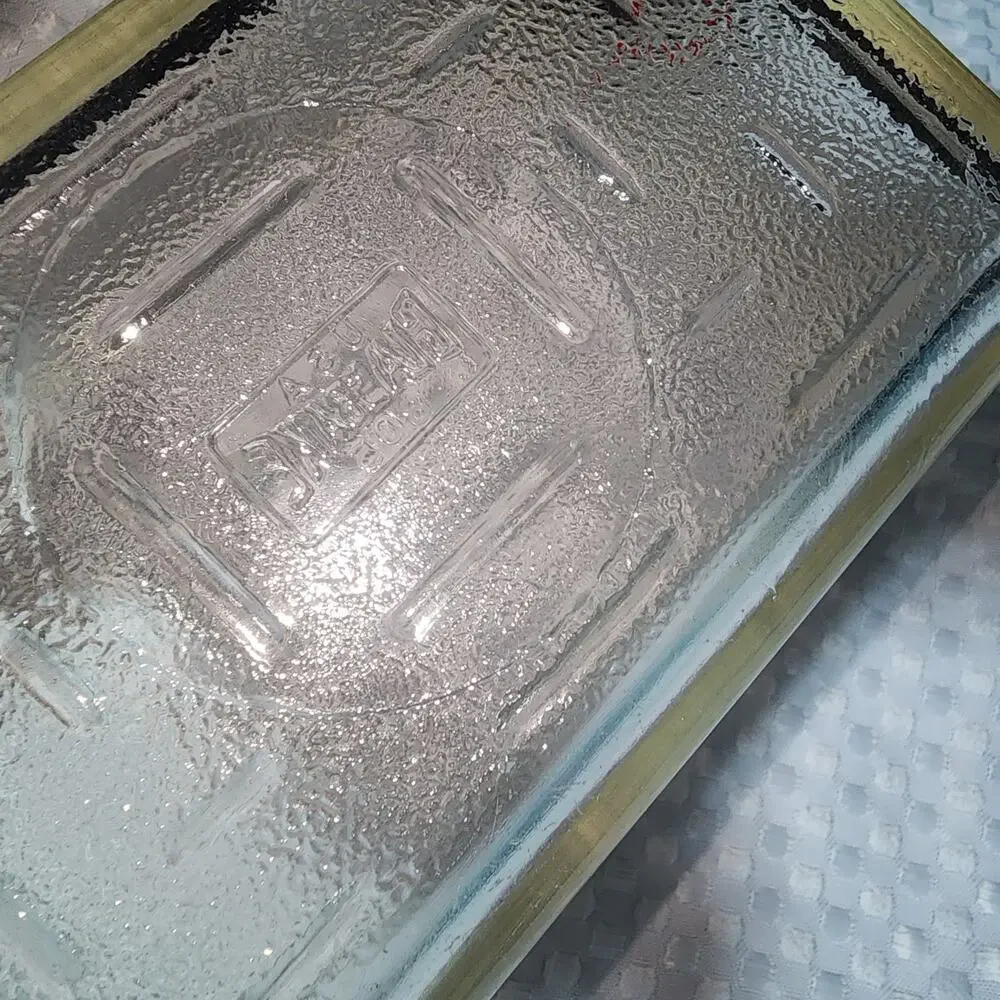 GLASBAKE EUC GLASS LIDDED 1.5 qt LOAF BAKEWEAR PAN GLASS